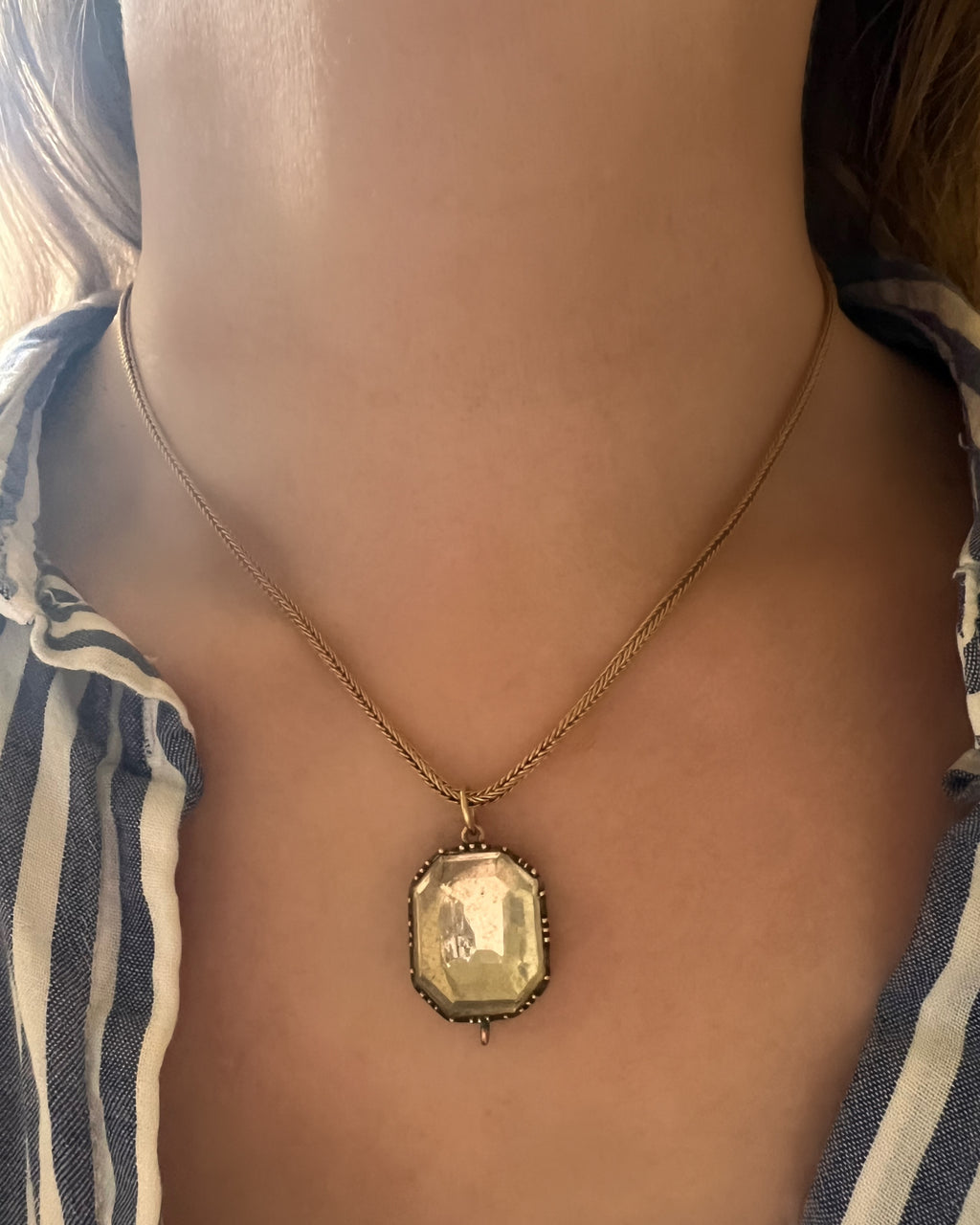 Rock Crystal Georgian Pendant