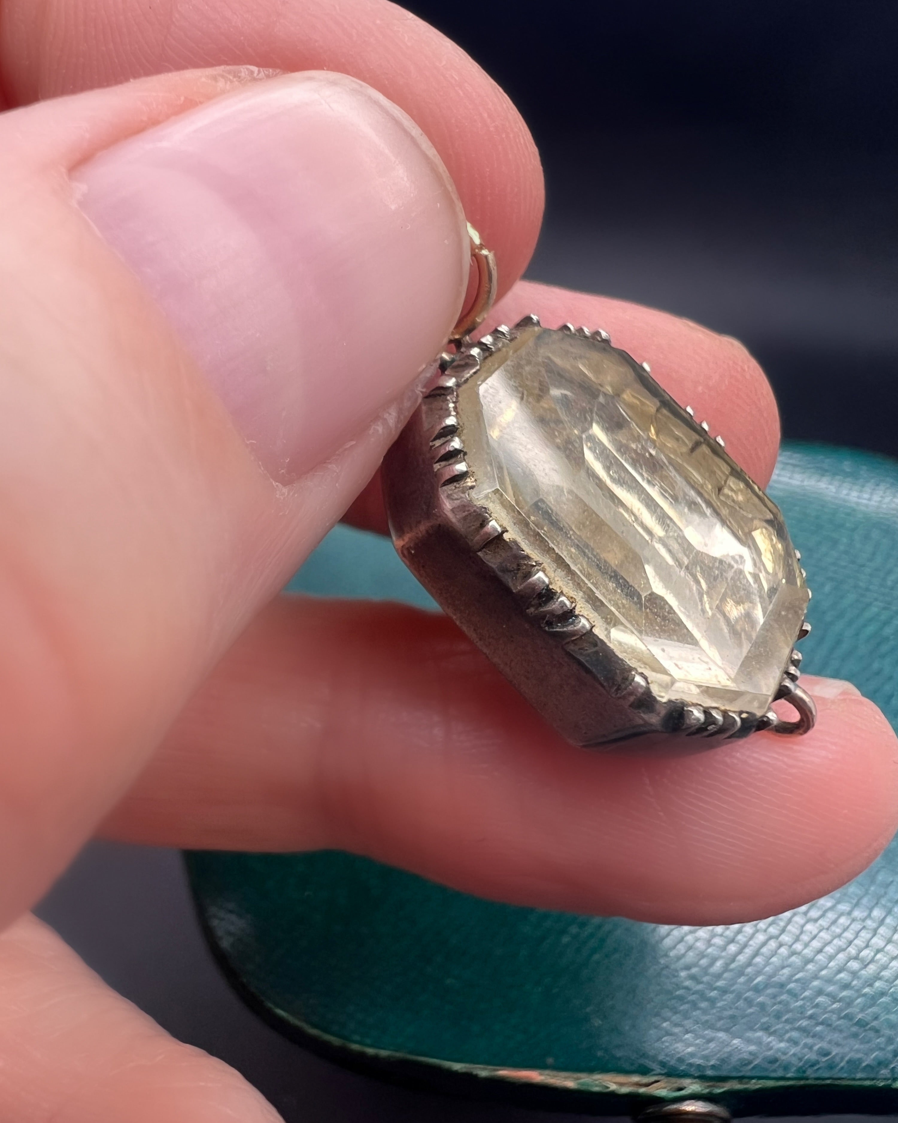 Rock Crystal Georgian Pendant