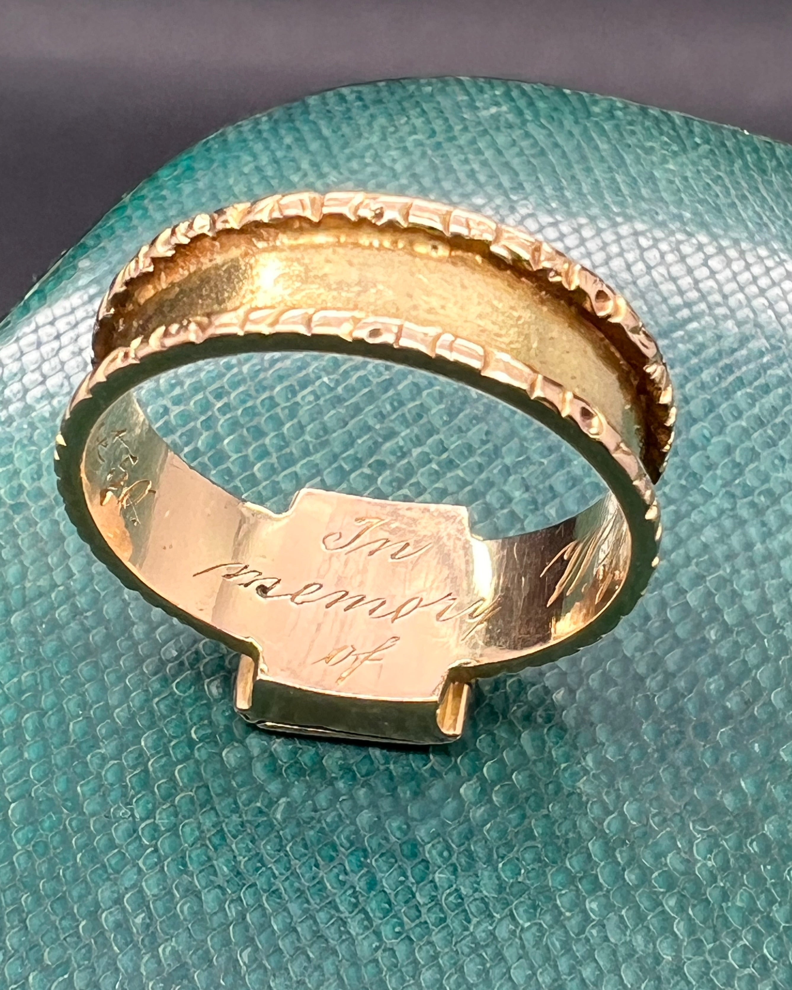 Victorian Envelope Locket Mourning Ring