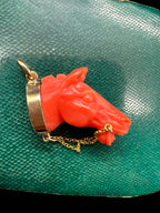 Coral Horse Pendant