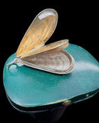 Victorian Silver Shell Vinaigrette Pendant