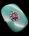 Victorian Amethyst and Diamond Foiled Pendant