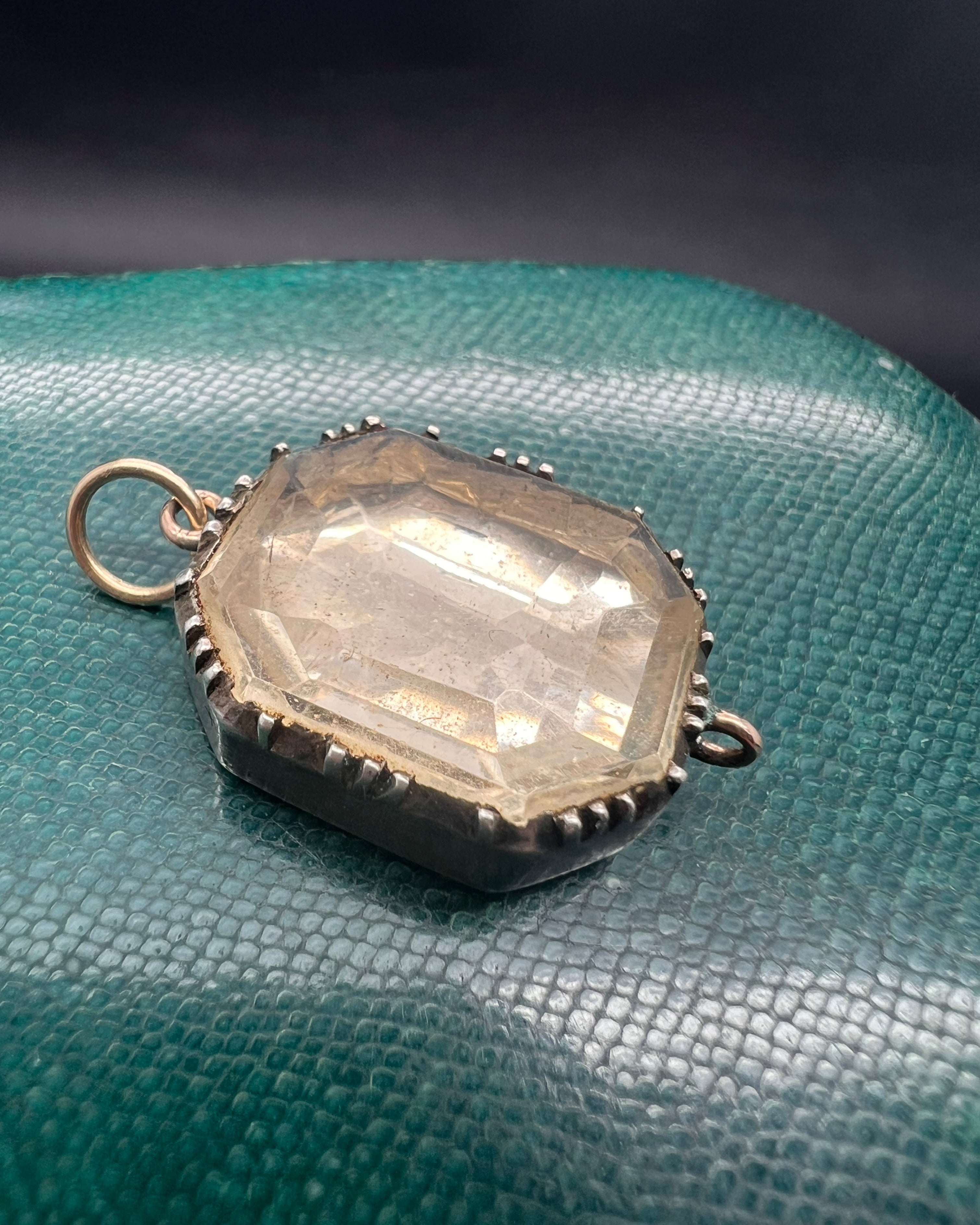 Rock Crystal Georgian Pendant