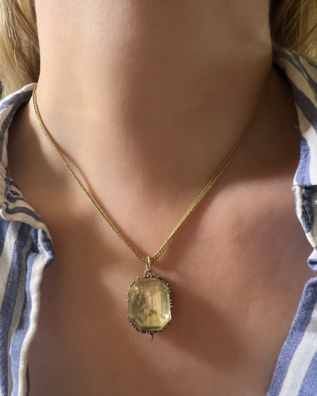 Rock Crystal Georgian Pendant