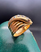 Edwardian Diamond Snake Ring