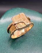Victorian Envelope Locket Mourning Ring