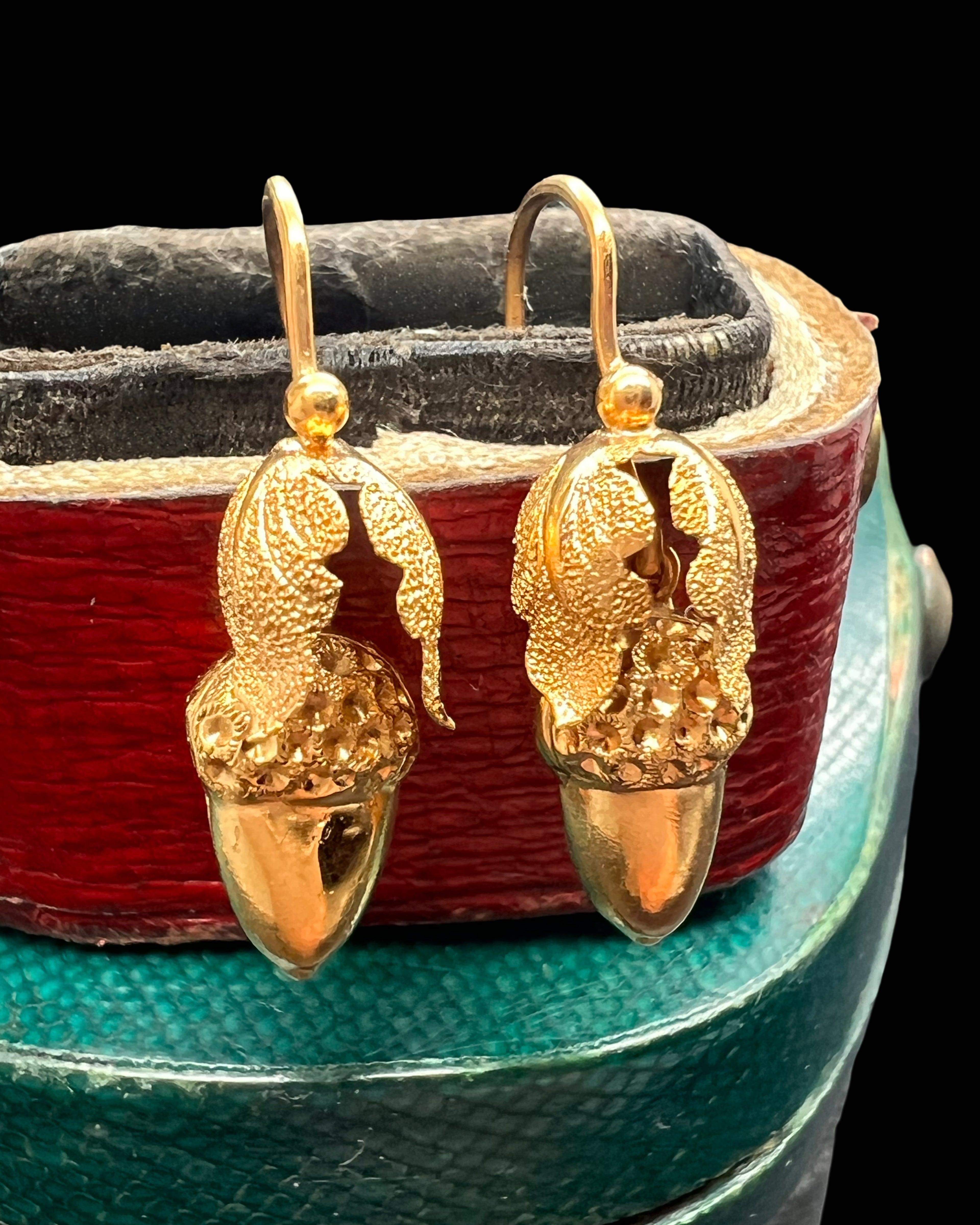 Victorian Acorn Earrings