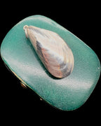 Victorian Silver Shell Vinaigrette Pendant